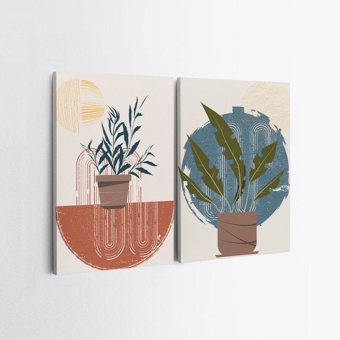 Wallity Cuadro Decorativo sobre Lienzo 2 Piezas 50 x 70 cm Wallity Cuadro Decorativo sobre Lienzo 2 Piezas 50 x 70 cm